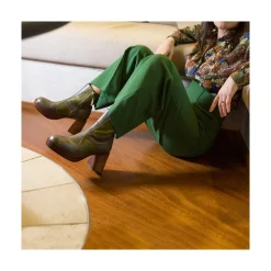 ANGEL ALARCON Ingrid - Botin De Piel Con Tacon Y Plataforma Clearance