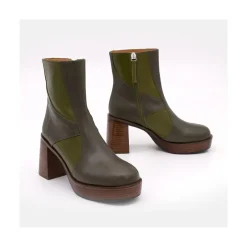 ANGEL ALARCON Ingrid - Botin De Piel Con Tacon Y Plataforma Clearance