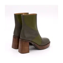 ANGEL ALARCON Ingrid - Botin De Piel Con Tacon Y Plataforma Clearance