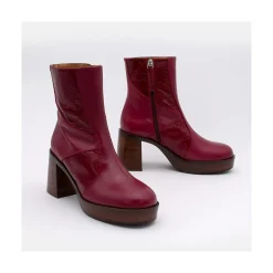 ANGEL ALARCON Ingrid - Botin De Piel Con Tacon Y Plataforma Discount