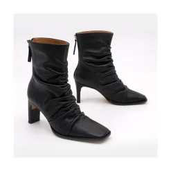 ANGEL ALARCON Janet - Botines De Piel Arrugados Con Tacon Hot