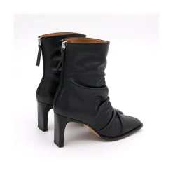 ANGEL ALARCON Janet - Botines De Piel Arrugados Con Tacon Hot