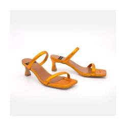 ANGEL ALARCON Jeanette - Sandalia De Piel Metalizada Acolchada Discount