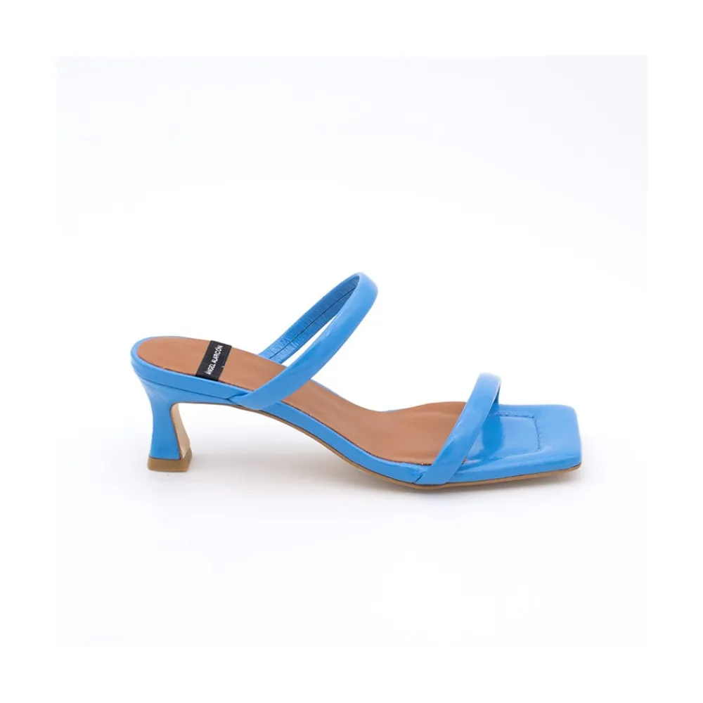 ANGEL ALARCON Jeanette - Sandalia De Piel Brilante Acolchada Clearance