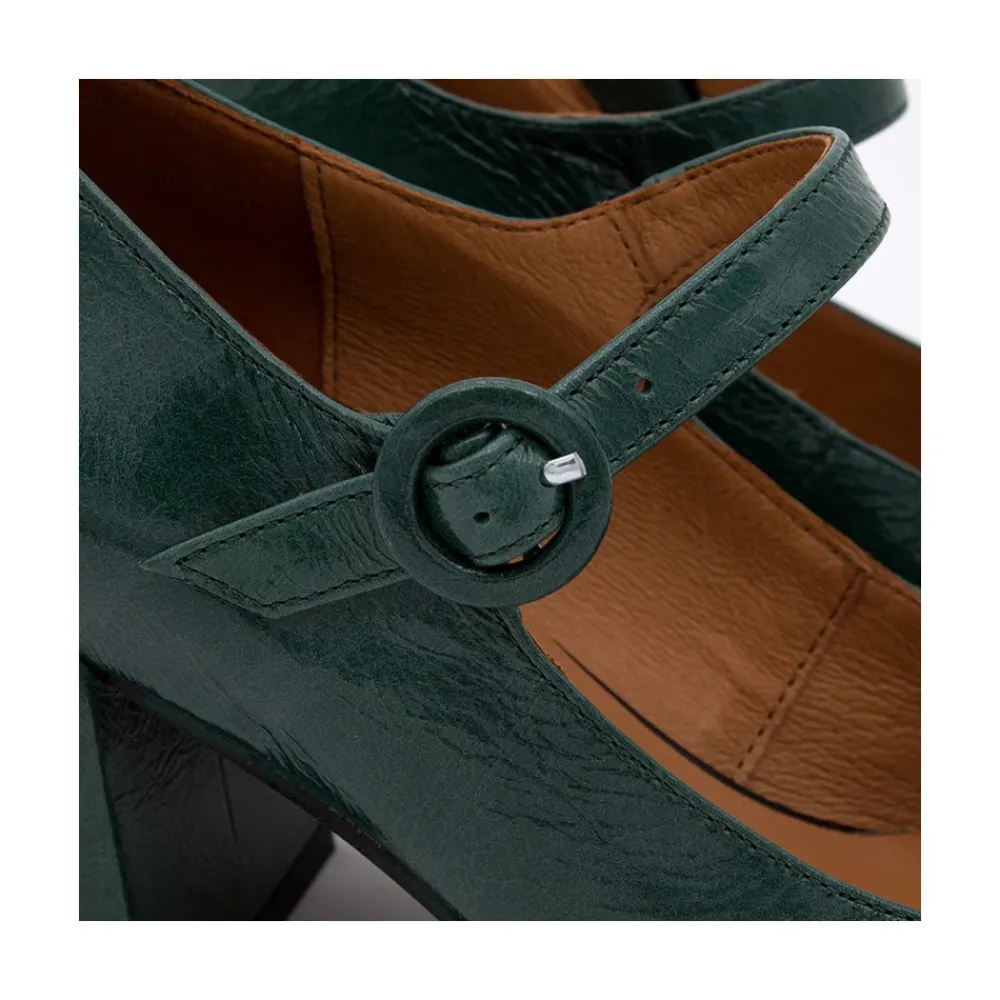 ANGEL ALARCON Jett - Zapatos Mary Jane Diferentes, Redondeados Y Con Tacon Ancho Outlet