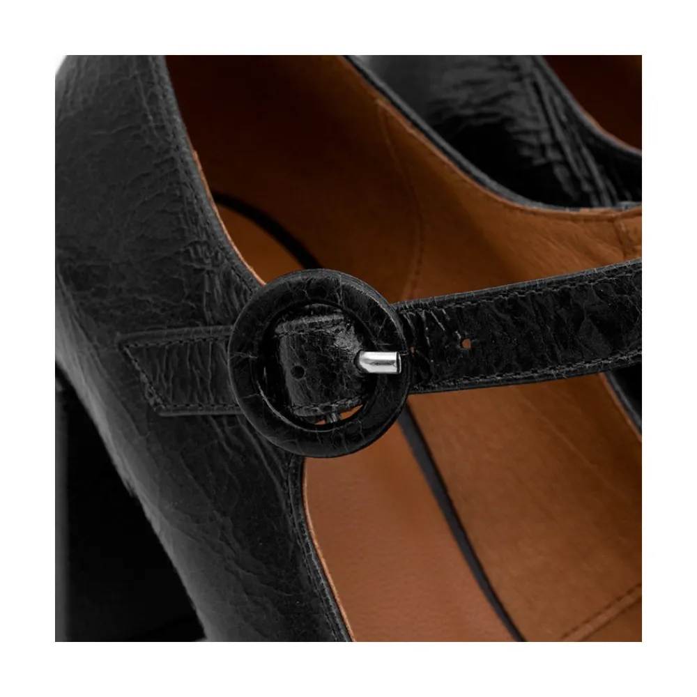 ANGEL ALARCON Jett - Zapatos Mary Jane Diferentes, Redondeados Y Con Tacon Ancho New