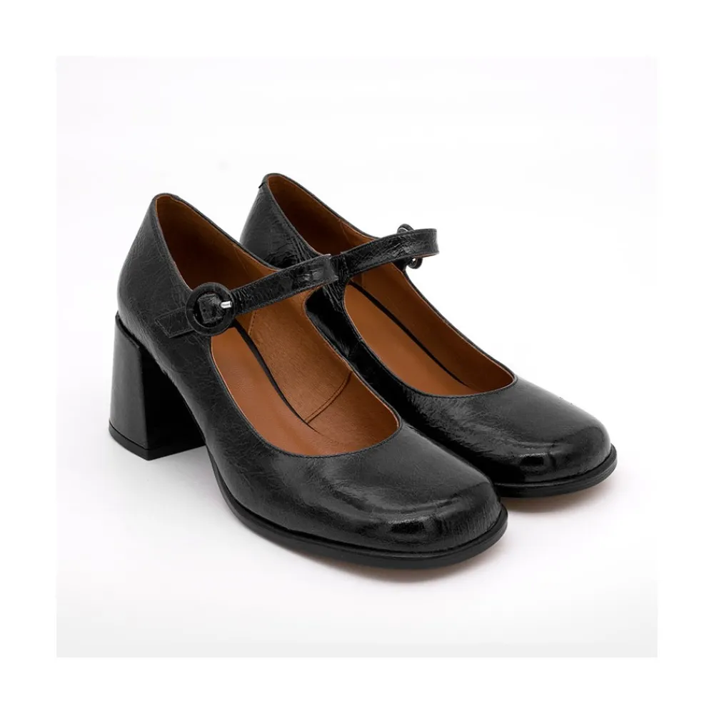 ANGEL ALARCON Jett - Zapatos Mary Jane Diferentes, Redondeados Y Con Tacon Ancho New