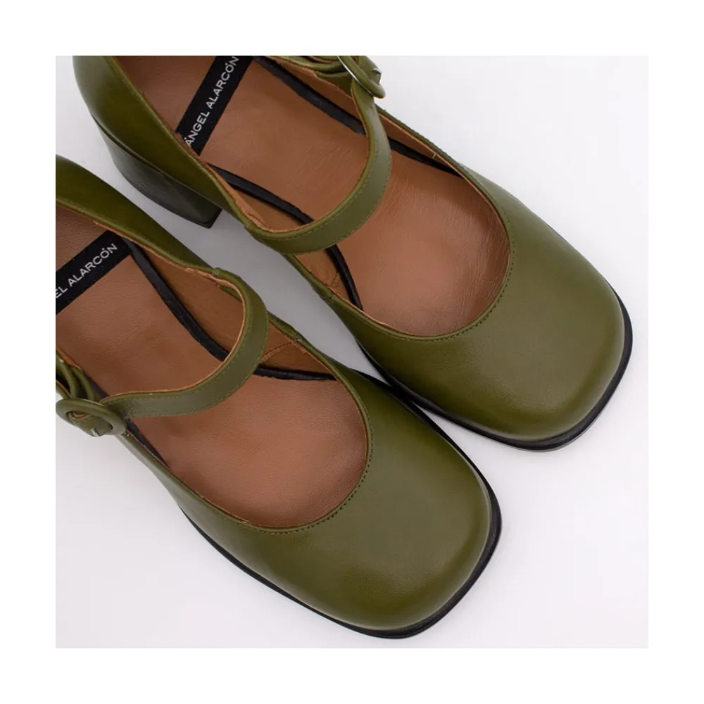 ANGEL ALARCON Jett - Zapatos Mary Jane Diferentes, Redondeados Y Con Tacon Ancho Discount