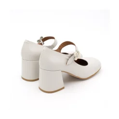 ANGEL ALARCON Jett Flower - Zapatos Mary Jane Con Hebilla De Flor Y Tacon Ancho Clearance