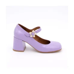 ANGEL ALARCON Jett Flower - Zapatos Mary Jane Con Hebilla De Flor Y Tacon Ancho Discount