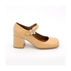 ANGEL ALARCON Jett Flower - Zapatos Mary Jane Con Hebilla De Flor Y Tacon Ancho Hot