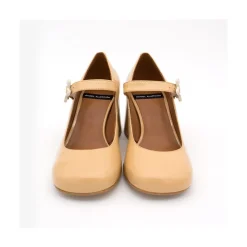 ANGEL ALARCON Jett Flower - Zapatos Mary Jane Con Hebilla De Flor Y Tacon Ancho Hot