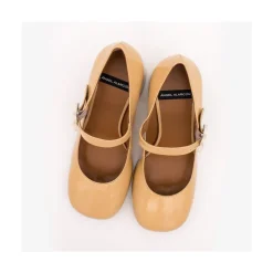 ANGEL ALARCON Jett Flower - Zapatos Mary Jane Con Hebilla De Flor Y Tacon Ancho Hot