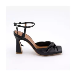 ANGEL ALARCON Karyn - Sandalia De Tacon Alto Con Pala Combinada Fruncida Clearance