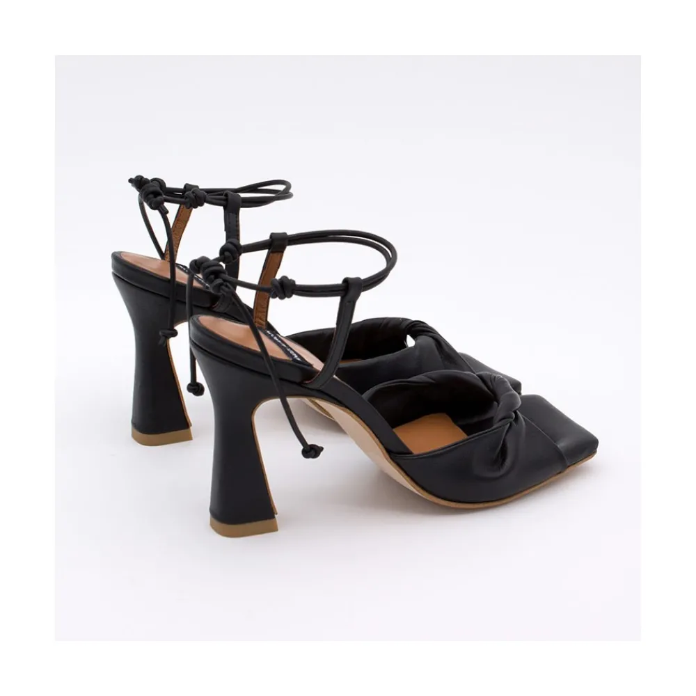 ANGEL ALARCON Karyn - Sandalia De Tacon Alto Con Pala Combinada Fruncida Clearance