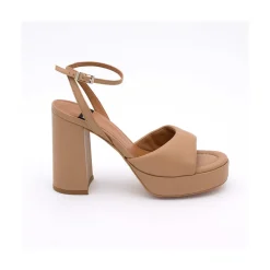 ANGEL ALARCON Kelis - Sandalia Acolchada Con Tacon Ancho Y Plataforma Online
