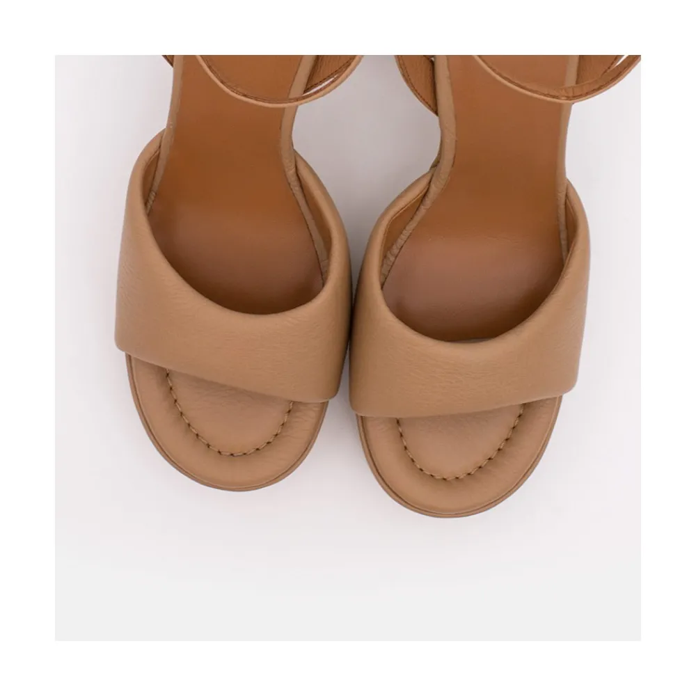 ANGEL ALARCON Kelis - Sandalia Acolchada Con Tacon Ancho Y Plataforma Online