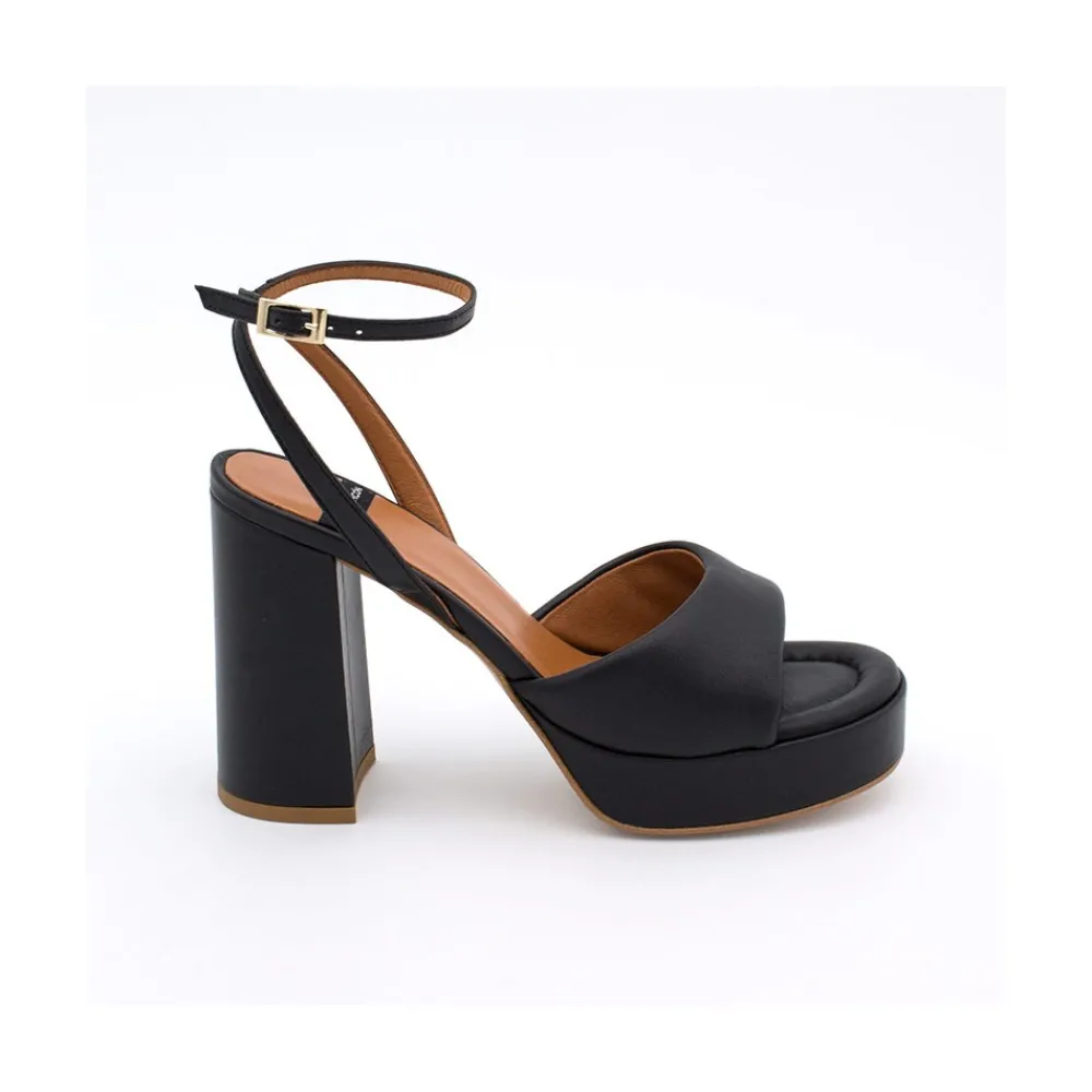 ANGEL ALARCON Kelis - Sandalia Acolchada Con Tacon Ancho Y Plataforma Outlet