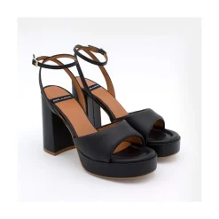 ANGEL ALARCON Kelis - Sandalia Acolchada Con Tacon Ancho Y Plataforma Outlet