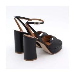 ANGEL ALARCON Kelis - Sandalia Acolchada Con Tacon Ancho Y Plataforma Outlet