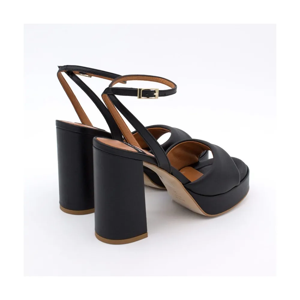 ANGEL ALARCON Kelis - Sandalia Acolchada Con Tacon Ancho Y Plataforma Outlet
