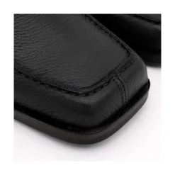 ANGEL ALARCON Kiski - Mocasin De Piel Con Tacon Ancho Y Adorno Metalico Outlet