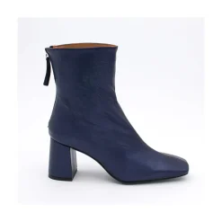 ANGEL ALARCON Lauryn - Botines Metalizados De Piel Con Tacon Ancho Clearance