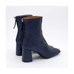 ANGEL ALARCON Lauryn - Botines Metalizados De Piel Con Tacon Ancho Clearance