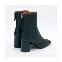 ANGEL ALARCON Lauryn - Botines Metalizados De Piel Con Tacon Ancho Discount