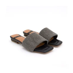 ANGEL ALARCON Leanne - Mule Acolchado Con Pala De Brillantes Discount