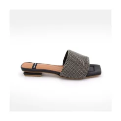 ANGEL ALARCON Leanne - Mule Acolchado Con Pala De Brillantes Discount