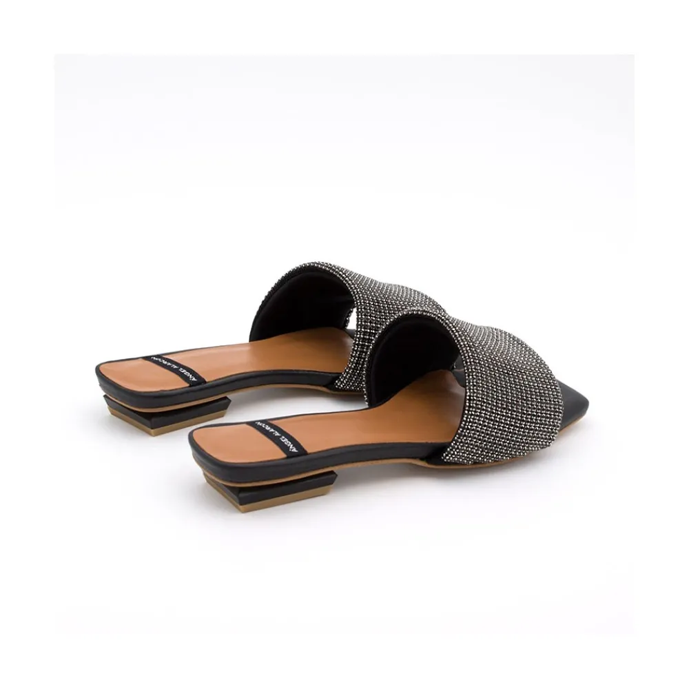 ANGEL ALARCON Leanne - Mule Acolchado Con Pala De Brillantes Discount