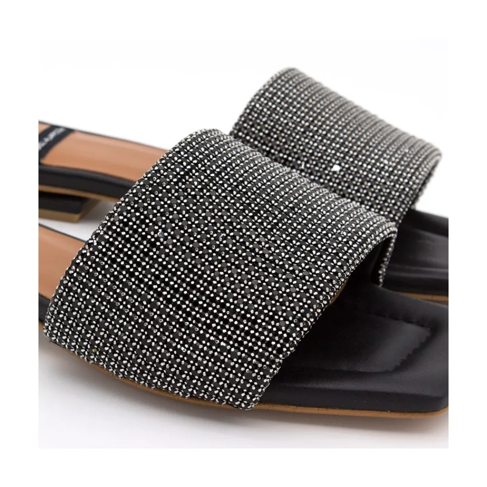 ANGEL ALARCON Leanne - Mule Acolchado Con Pala De Brillantes Discount