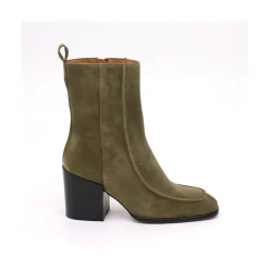ANGEL ALARCON Lebrock - Botines De Mujer Comodos De Ante Con Tacon Ancho New