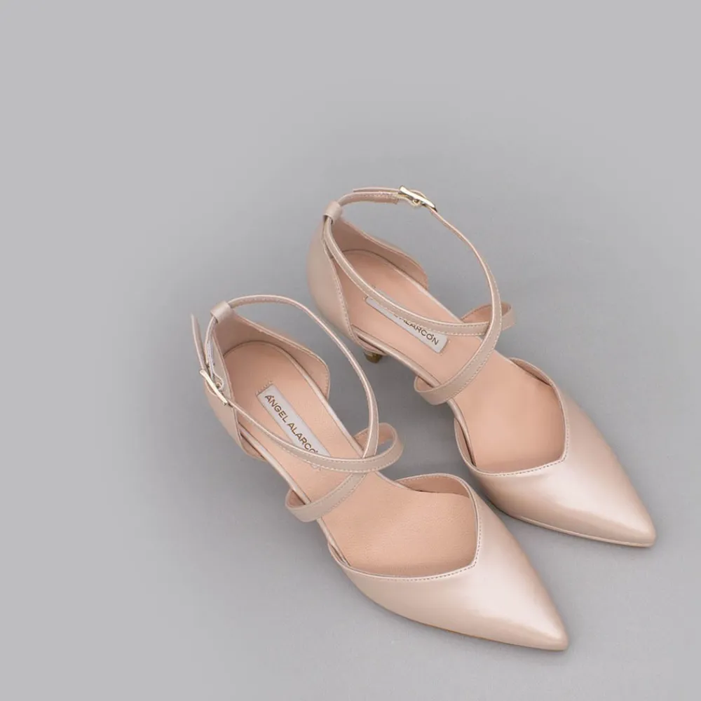 ANGEL ALARCON Liliam - Zapatos De Novia Tacon Medio Y Mini Plataforma Comodos Online