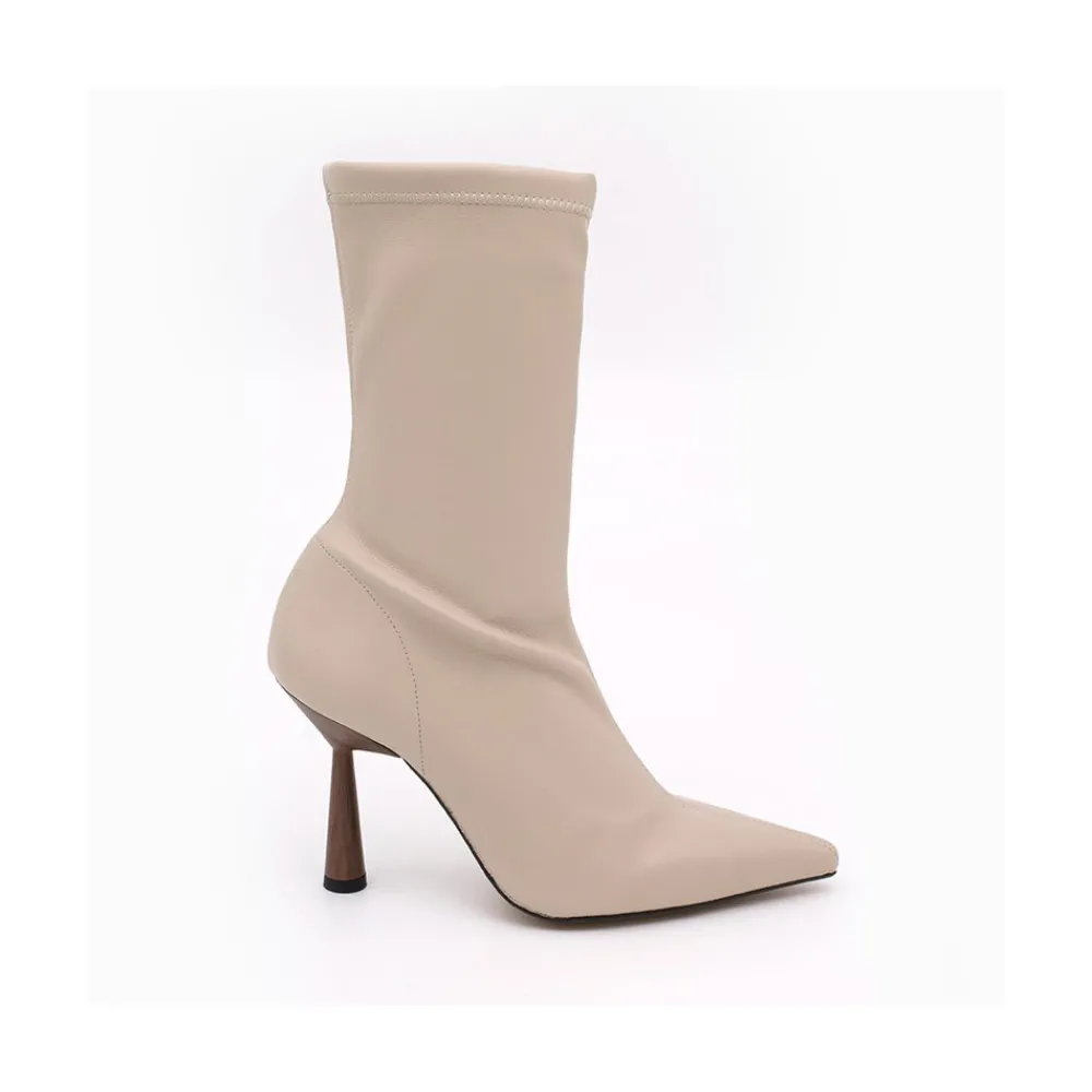 ANGEL ALARCON Lori - Botin Elastico Con Tacon Alto Y Punta Fina