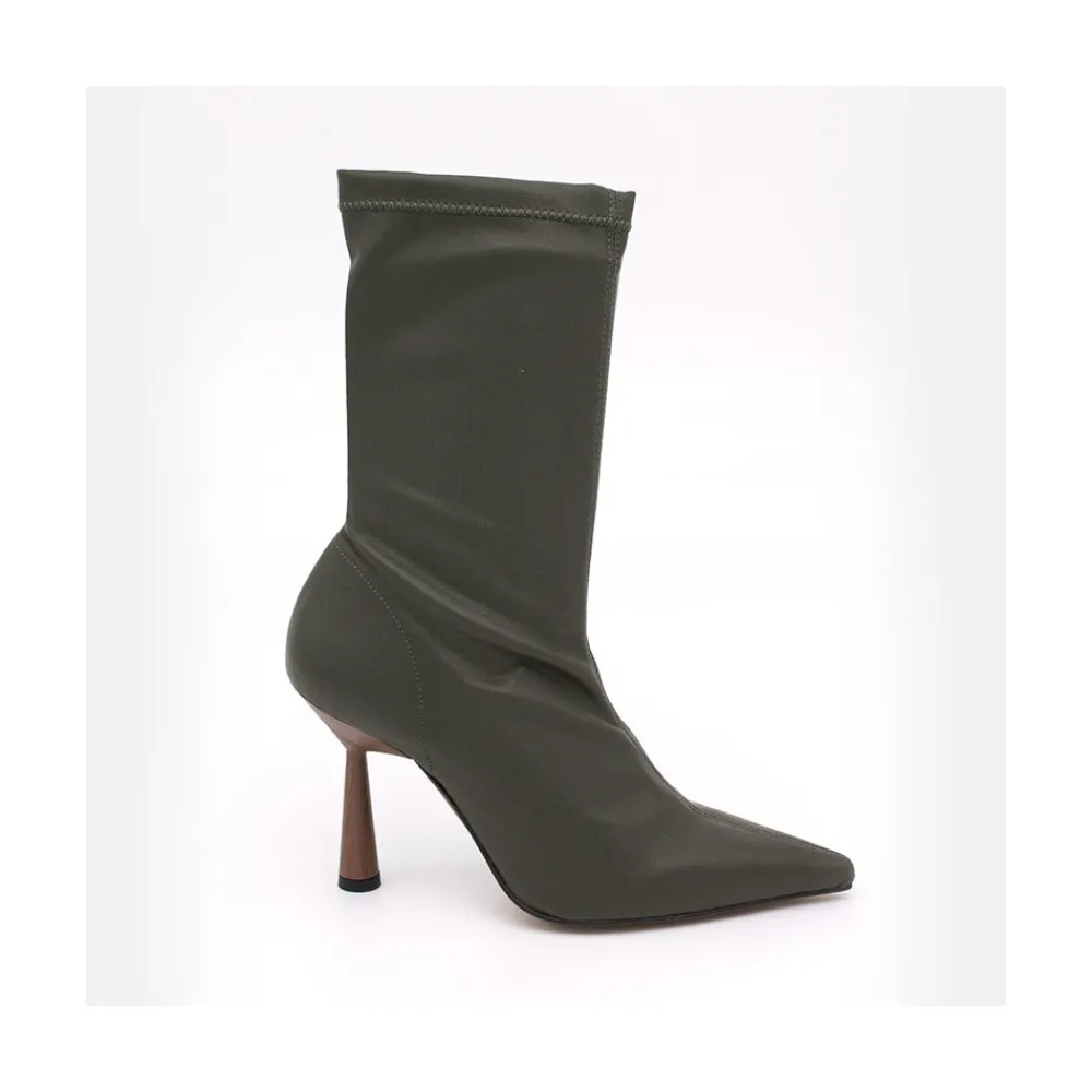 ANGEL ALARCON Lori - Botin Elastico Con Tacon Alto Y Punta Fina