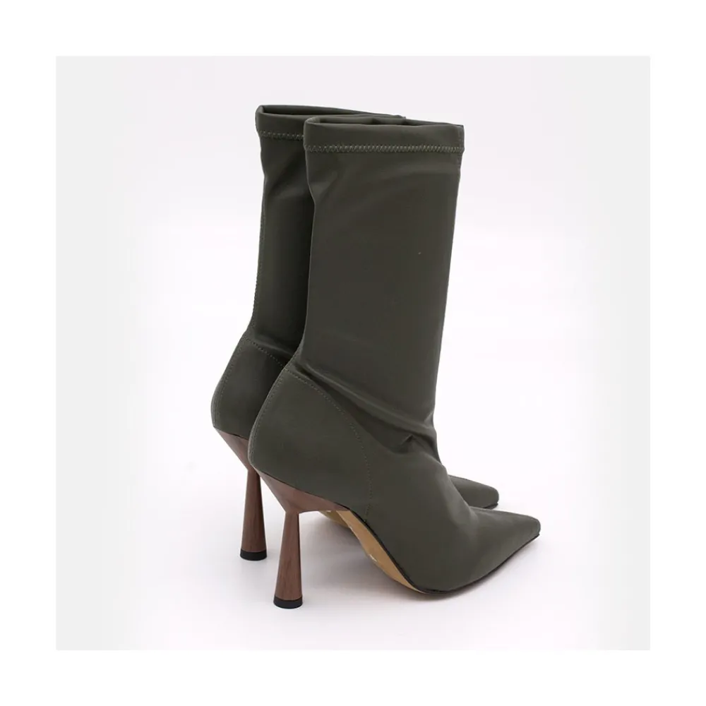 ANGEL ALARCON Lori - Botin Elastico Con Tacon Alto Y Punta Fina