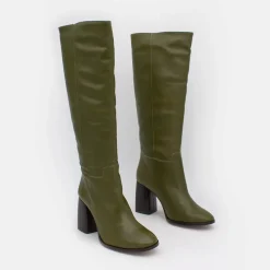 ANGEL ALARCON Lungo - Bota Alta De Mujer Con Tacon Ancho Hot