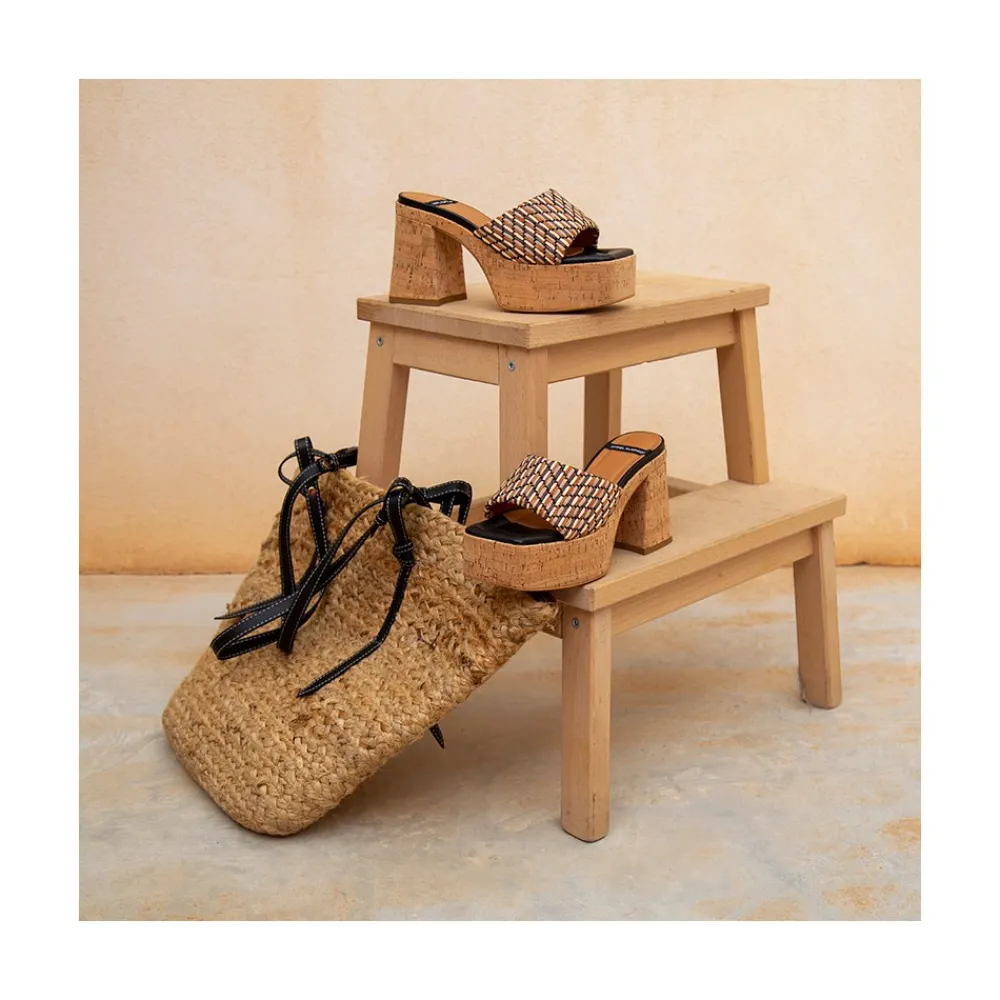ANGEL ALARCON Mahalia - Mules De Plataforma De Corcho Outlet