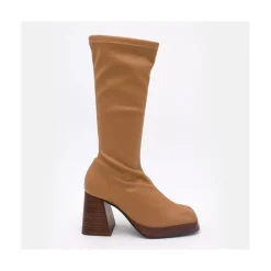 ANGEL ALARCON Managua - Botas Elasticas De Tipo Calcetin Con Tacon Geometrico Alto New