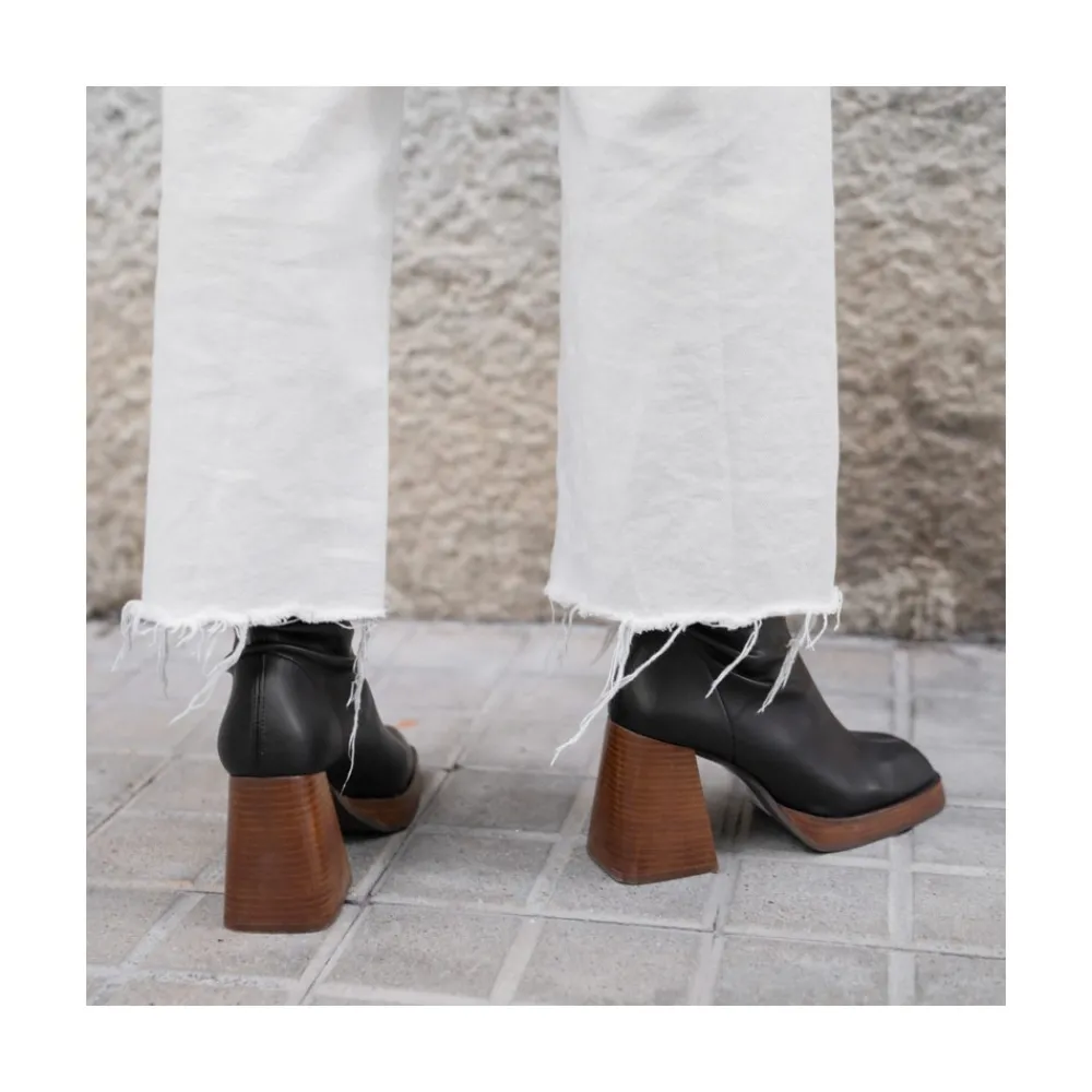 ANGEL ALARCON Managua - Botas Elasticas De Tipo Calcetin Con Tacon Geometrico Alto Sale