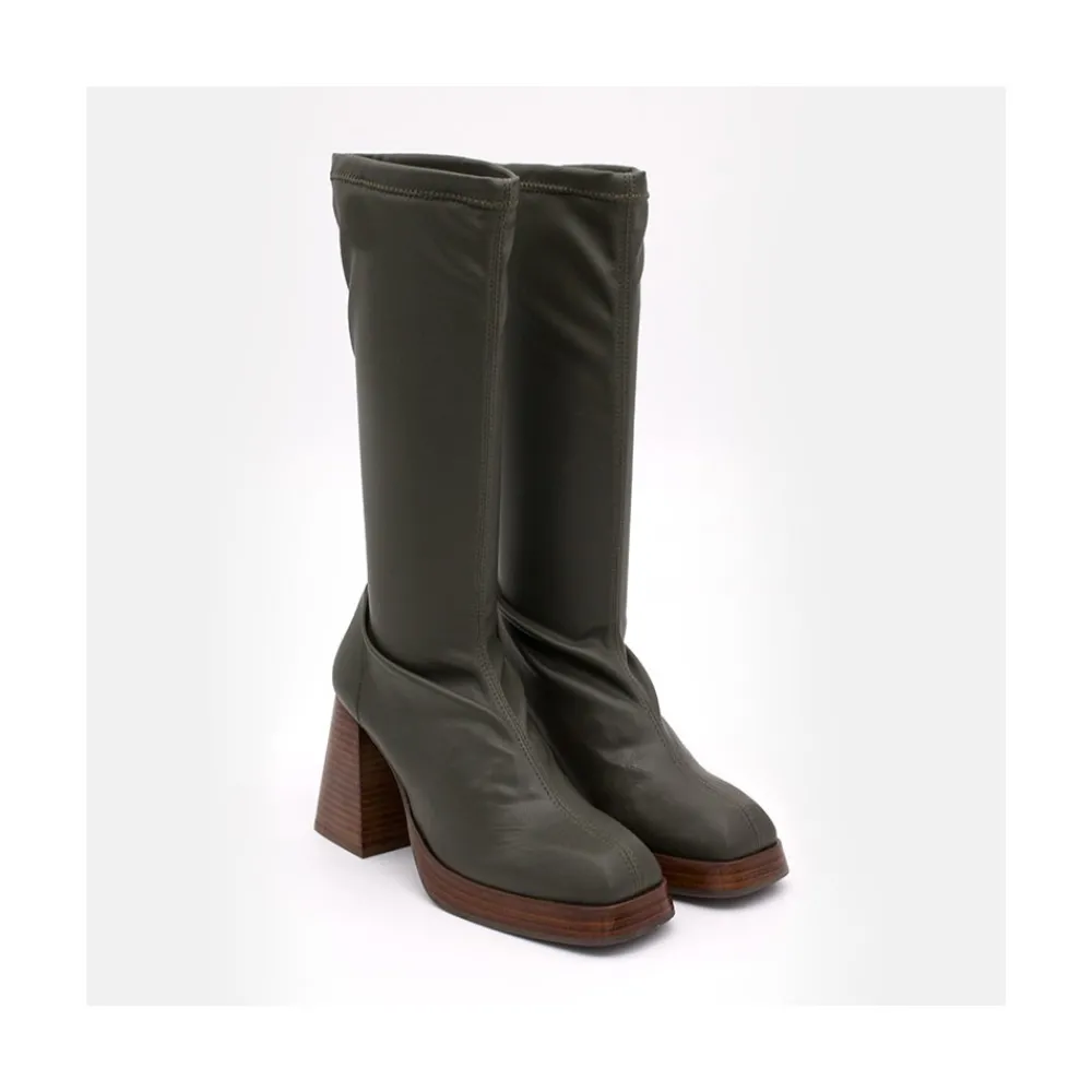 ANGEL ALARCON Managua - Botas Elasticas De Tipo Calcetin Con Tacon Geometrico Alto Online