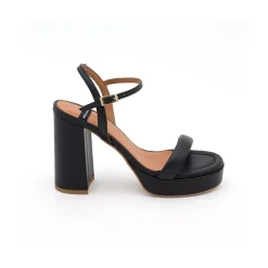 ANGEL ALARCON Mandy - Sandalia De Piel Acolchada Con Tacon Muy Alto Ancho Y Plataforma Discount