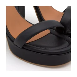 ANGEL ALARCON Mandy - Sandalia De Piel Acolchada Con Tacon Muy Alto Ancho Y Plataforma Discount