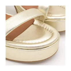 ANGEL ALARCON Mandy - Sandalia De Piel Con Tacon Ancho Y Plataforma Discount