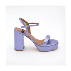 ANGEL ALARCON Mandy - Sandalia De Piel Con Tacon Ancho Y Plataforma Online