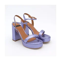 ANGEL ALARCON Mandy - Sandalia De Piel Con Tacon Ancho Y Plataforma Online