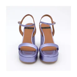 ANGEL ALARCON Mandy - Sandalia De Piel Con Tacon Ancho Y Plataforma Online