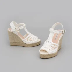 ANGEL ALARCON Margot - Alpargatas De Novia De Cuna De Esparto Outlet